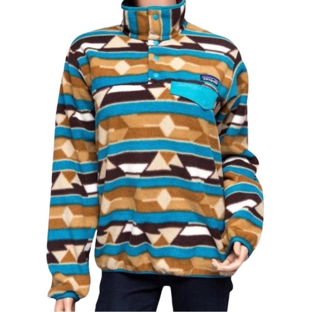 Women’s Lightweight Synchilla® Snap-T® Fleece Pullover - Aztec Navajo Desert